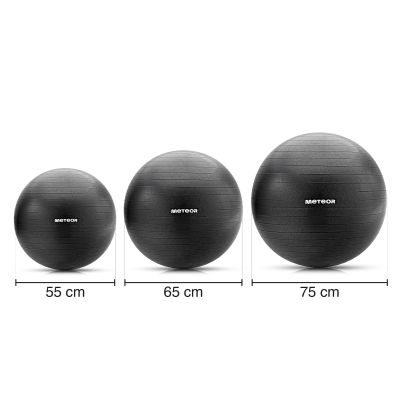 4. Piłka fitness Meteor 65 cm czarna