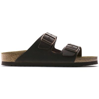 6. Klapki damskie/męskie brązowe Birkenstock Arizona Nubuk Habana narrow wąskie (52533)