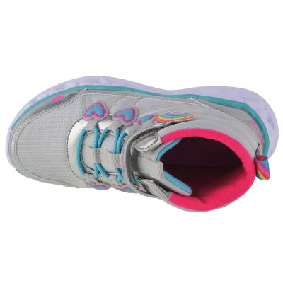 3. Skechers Sweetheart Lights - Sweet Styling 302668L-SMLT Srebrne 32