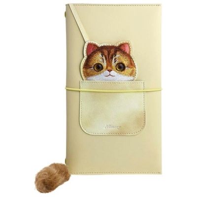 2. Zestaw Nimmy Big Eyed Pet 2.0 Cat 2w1 notatnik + długopis - beżowy