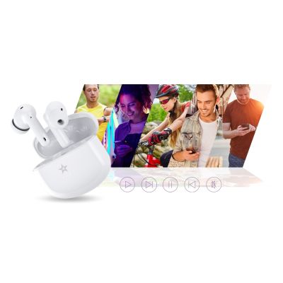 12. Słuchawki bezprzewodowe GIEWONT RealSound PRO ANC ENC GWS800-2 Białe