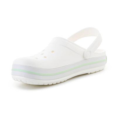 3. CROCS CROCBAND WHITE/SERENE GREEN 11016-1YL