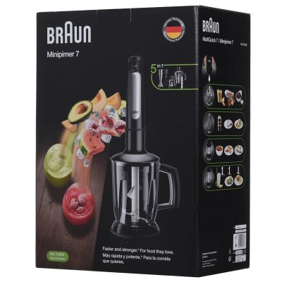 17. Braun MultiQuick 7 MQ 7045X 1,25 l Blender immersyjny 1000 W Czarny, Stal nierdzewna