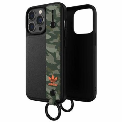 7. Etui Adidas OR Hand Strap Case na iPhone 13 Pro / iPhone 13 - czarno-zielone