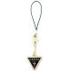Zawieszka Guess Triangle Diamond Charm with Rhinestones - złoto-czarna