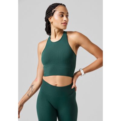 2. Top CASALL Multi Rib Seamless Padded Sports Top zielony