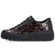 3. Półbuty damskie lakierowane sneakersy kroko brązowe Rieker N2555-25