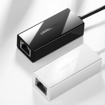 10. Ugreen zewnętrzna karta sieciowa RJ45 - USB 2.0 100 Mbps Ethernet czarny (CR110 20254)