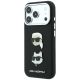 2. Etui Karl Lagerfeld Saffiano with Karl & Choupette Heads Pins & Logo na iPhone 18 Pro / 17 Pro - czarne