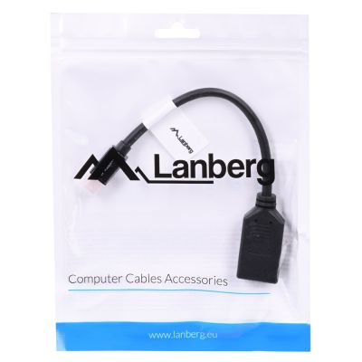 4. Adapter Lanberg AD-0003-BK (Mini DisplayPort M - DisplayPort F; 0,10m; kolor czarny)