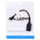 4. Adapter Lanberg AD-0003-BK (Mini DisplayPort M - DisplayPort F; 0,10m; kolor czarny)