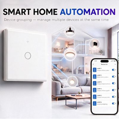 2. QOLTEC WŁĄCZNIK/WYŁĄCZNIK ŚWIATŁA | DOTYKOWY 1-KANAŁOWY | WI-FI | TIMER | TUYA | BIAŁY