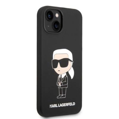 4. Etui Karl Lagerfeld Silicone Ikonik na iPhone 14 Plus - czarne