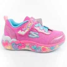 Skechers buty sportowe dziecięce S Lights LED dla dziewczynki na rzep