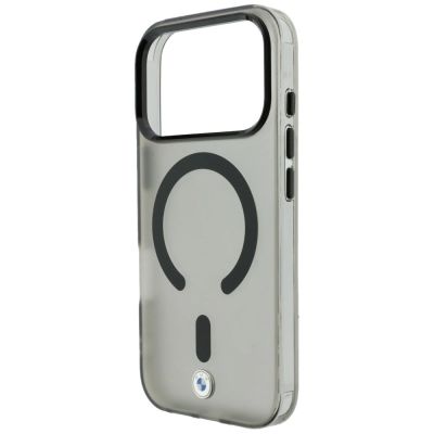 6. Etui BMW M IML Frosted Metal Logo & Trims MagSafe na iPhone 18 Pro / 17 Pro - czarne