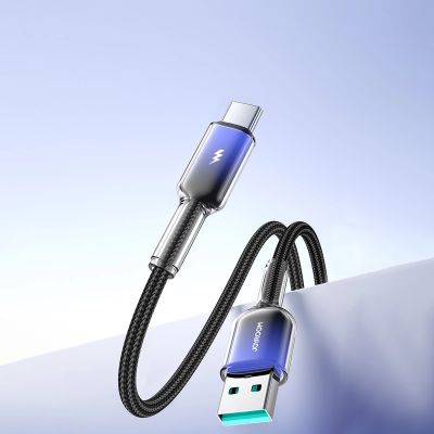 10. Kabel Joyroom S-A42 Crystal-Clear Series 3A USB-A - USB-C 1,2m - czarny