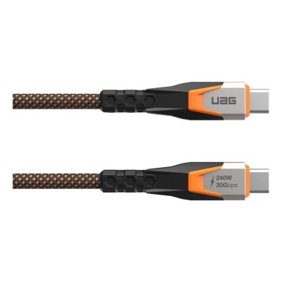 UAG SRGE - kabel USB-C - USB-C, USB 3.2 Gen2 240W/20Gbps, 75 cm (black/orange)