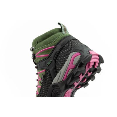 7. CMP Rigel buty damskie trekkingowe skóra trwałe wodoodporne za kostkę zielone