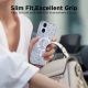 5. Etui Tech-Protect FlexAir MagSafe na iPhone 17- stokrotki z liśćmi