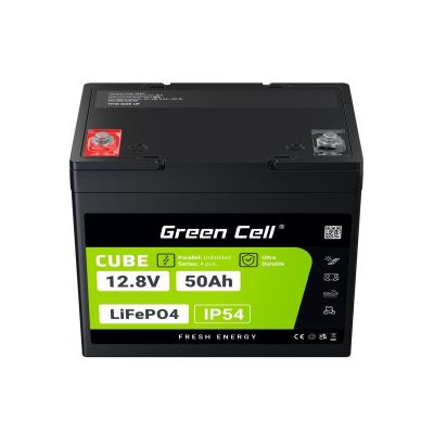 22. GREEN CELL AKUMULATOR LIFEPO4 CUBE 50AH 12V/12.8V 640WH LFPGC12V50AH