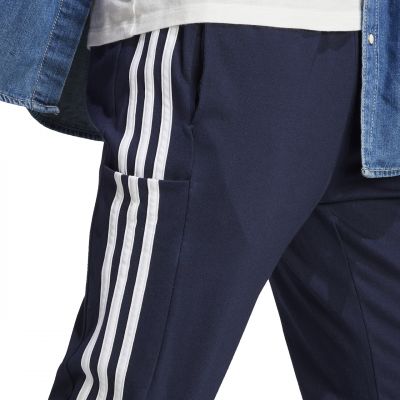 5. Spodnie adidas Essentials Single Jersey Tapered Open Hem 3-Stripes M IC0045