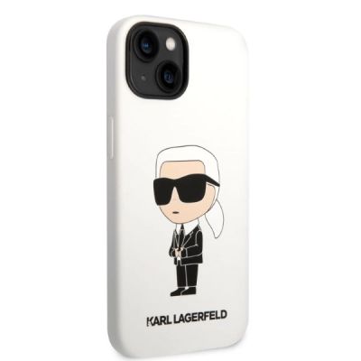 4. Etui Karl Lagerfeld Silicone Ikonik na iPhone 14 Plus - białe