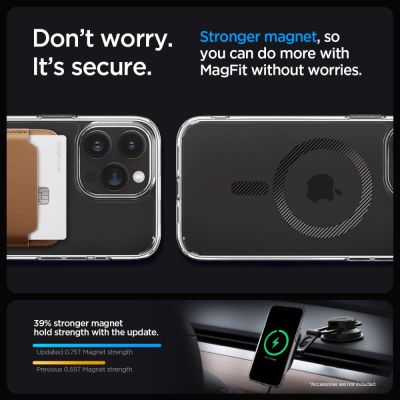 13. Etui Spigen Ultra Hybrid Mag z MagSafe na iPhone 15 Pro - szare