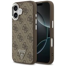 Etui Guess 4G Triangle Logo MagSafe na iPhone 17 - brązowe