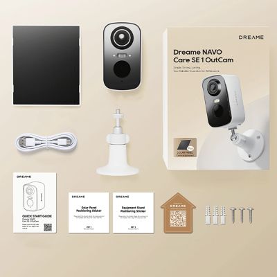 17. Kamera zewnętrzna Dreame Navo Care SE 1 Outcam z panelem solarnym - biała