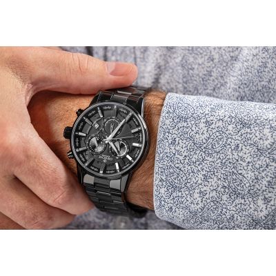 3. Zegarek Męski Giewont Chronograph Sapphire Czarny GW4580-B1