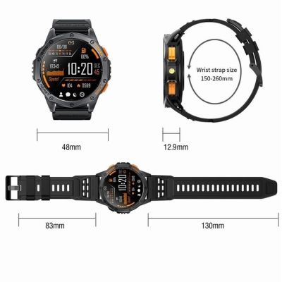 30. Smartwatch Męski GRAVITY GPS GT24-1 Czarny Pasek Silikonowy + Granatowy Pasek Silikonowy