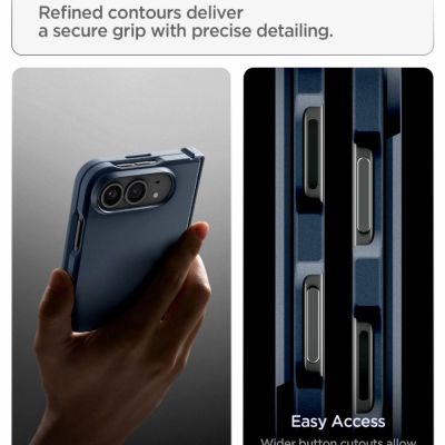 10. Etui Spigen Tough Armor T MagSafe na iPhone Duo - granatowe