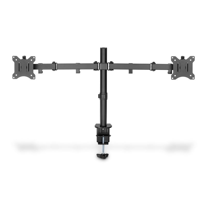 24. DIGITUS UCHWYT BIURKOWY PODWÓJNY Z ZACISKIEM 2XLCD MAX. 32" MAX. OBCIĄŻENIE 2X 8KG UCHYLNO-OBROTOWY CZARNY DA-90400