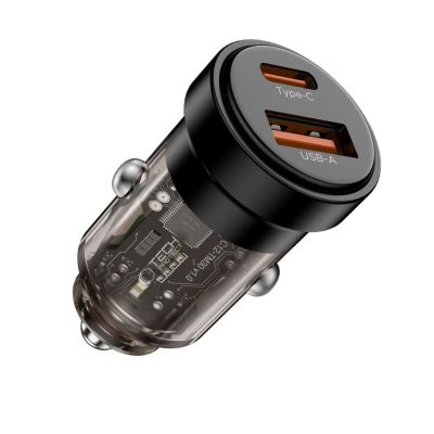 2. Ładowarka samochodowa Tech-Protect CC03 30 W 2-porty USB-A / USB-C - czarna