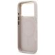7. Etui Guess 4G Strass Logo & Big Strap Metal Buttons MagSafe na iPhone 17 Pro - różowe
