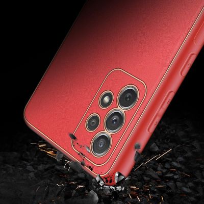 11. Dux Ducis Yolo eleganckie etui pokrowiec ze skóry ekologicznej Samsung Galaxy A72 4G czerwony