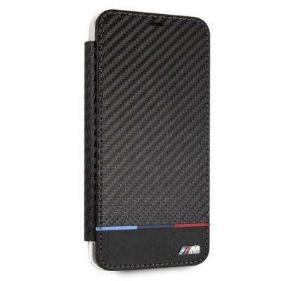 4. Etui BMW Carbon Tricolor Stripe na iPhone XS Max  - czarne