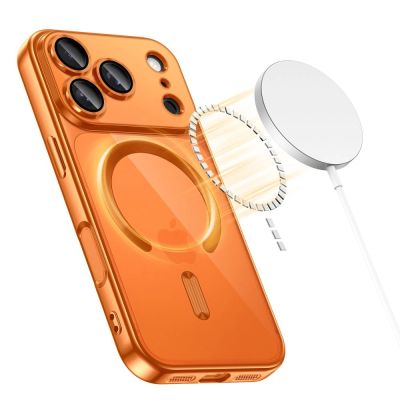 2. Etui Tech-Protect MagFlex MagSafe na iPhone 17 Pro - przezroczysto-pomarańczowy