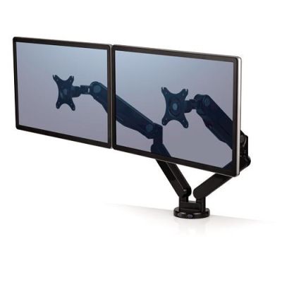 2. Uchwyt biurkowy FELLOWES 8042501 na 2 monitory do 32" Platinum