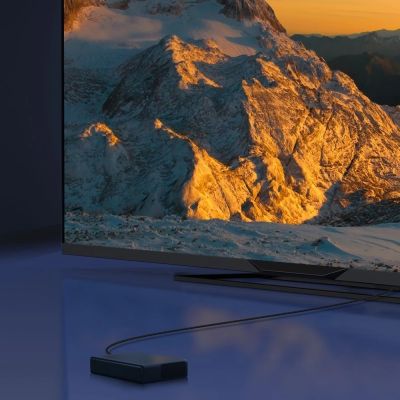 10. Baseus kabel HDMI 2.1 8K 60 Hz 48 Gbps / 4K 120 Hz / 2K 144 Hz 3D eARC QMS Dynamic HDR VRR ALLM 3 m czarny (CAKGQ-L01)