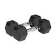 2. Hantle żeliwne gumowane HEX 2x5 kg REBEL ACTIVE