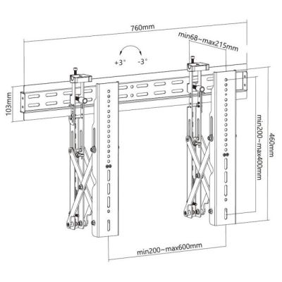 9. Uchwyt ścienny 37"-70" 1TFT Popout 1Joint 45Kg sw lite Sprzedaż detaliczna