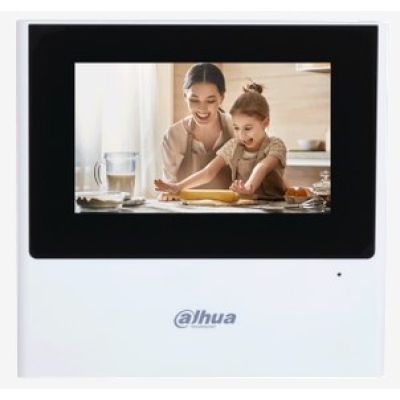 4. Dahua Monitor: Ekran dotykowy 4,3" TFT, rodzielczość 480x272, monitoring IP, zintegrowany system alarmowy, VTH2611L-WP