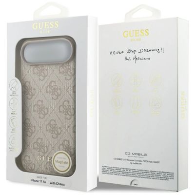 7. Etui Guess 4G Charms Collection MagSafe na iPhone Air - różowe