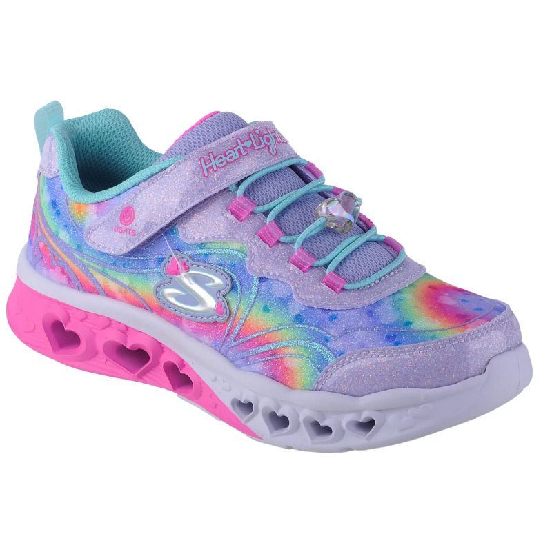 Skechers Flutter Heart Lights - Groovy Swirl 303253L-LVAQ Różowe 30