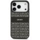 3. Etui DKNY Repeat Texture Pattern with Tonal Stripe na iPhone 17 Pro - czarne