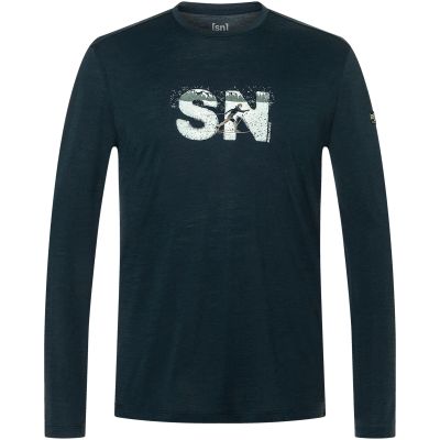 2. Longsleeve męski SUPER.NATURAL M CROSS COUNTRY LOGO LS granatowy