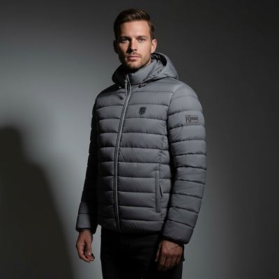 5. Kurtka męska Geographical Norway AMIGOTAL HOOD DB DGREY MEN 233 DARK GREY (WZ5179H/GN-GRIS FONCÉ)