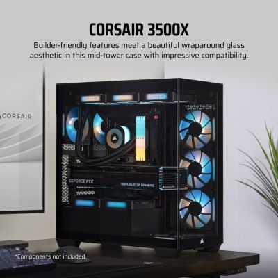 7. Obudowa Corsair 3500X RSR ARGB Tempered Glass Mid-Tower, Black