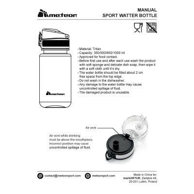 38. Bidon Meteor 500 ml 74572-74575